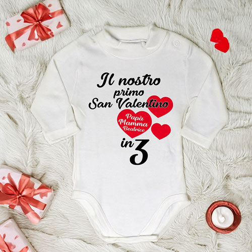 Lupetto neonato a tema San Valentino